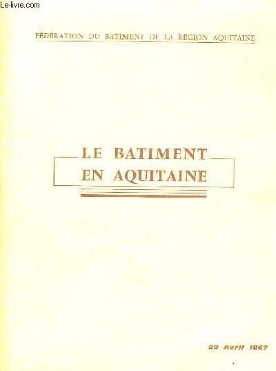 Le Btiment en Aquitaine.