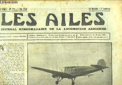 Les Ailes N777 - 16me anne. Journal Hebdomadaire de la Locomotion Arienne.