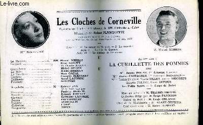Programme Officiel du Grand Thtre de Bordeaux : Les Cloches de Corneville. Oprette en 3 actes et 4 tableauxde MM. Clairville et Cabet.