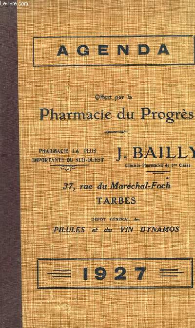 Agenda J. Bailly 1927