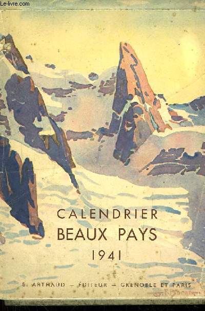 Calendrier Beaux Arts 1941