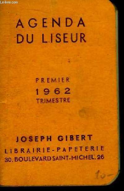 Agenda du Liseur. Premier Trimestre 1962.