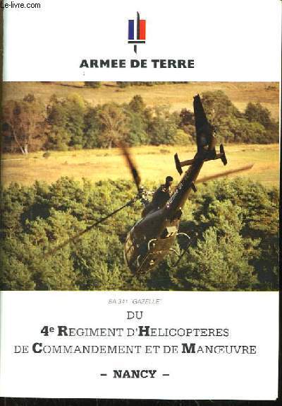 Plaquette du 4e Rgiment d'Hlicoptres de Commandement et de Manoeuvre, de Nancy.