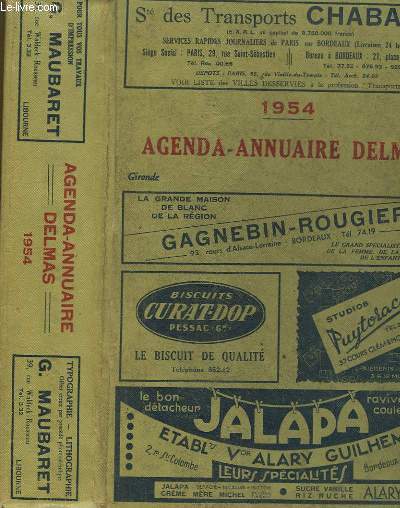 Agenda-Annuaire Delmas - 1954