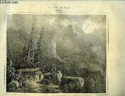 Le Charivari N77 - 9me anne. Salon de 1840 - Chlet dans les Alpes, par F. Diday, lithographi par Coulon - Guerre de boulets et guerre de boules.