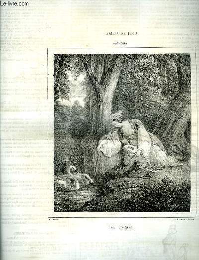 Le Charivari N94 - 9me anne. Salon de 1840 - Les Cygnes, par Mr Colin.