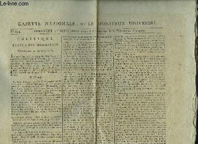 Gazette Nationale, ou le Moniteur Universel n244, du dimanche 1er septembre 1793. Politique de Philadelphie, le 16 mars 1793 ...
