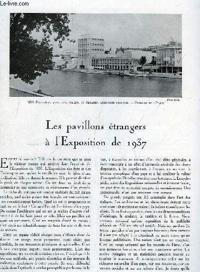 L'Architecture. N8 - Volume L : Les pavillons trangers  l'Exposition de 1937 -