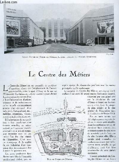 L'Architecture. N12 - Volume L : Le Centre des Mtiers - L'urbanisme  l'Exposition -