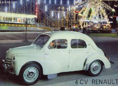 1 photographie en couleurs, d'une 4 CV Renault.