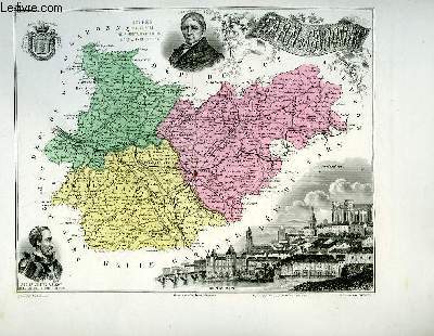 1 carte grave en couleurs du Tarn et Garonne - N79