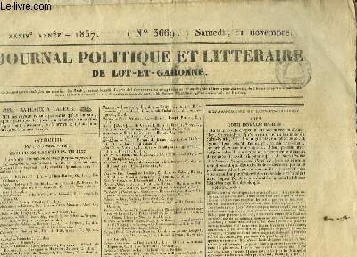Journal Politique et Littraire de Lot-et-Garonne N3669 - XXXIVe anne