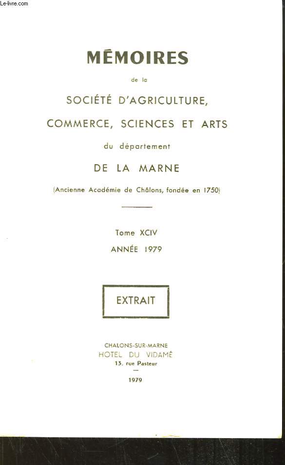 L'glise Saint-Louvent de Vauclerc. Extrait des Mmoires de la Socit d'Agriculture, Commerce, Sciences et Arts de la Marne (TOME XCIV - 1979)