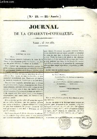 Journal de la Charente-Infrieure N25 - 21e anne