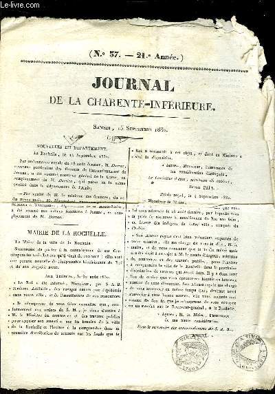 Journal de la Charente-Infrieure N37 - 21e anne