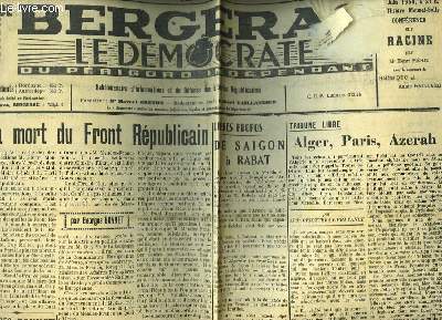 Le Dmocrate du Prigord Indpendant N23 - 10e anne : La mort du Front Rpublicain - Alger, Paris, Azerah - De Saigon  Rabat ...