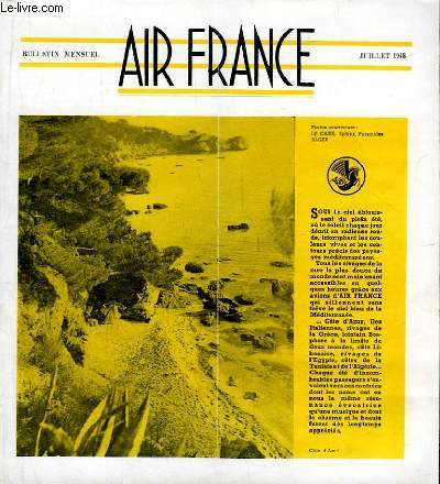 Bulletin Air France N14 : Corse, Sardaigne, Rivages de l'Italie, Rivages Tunisiens, Ctes Algriennes ...