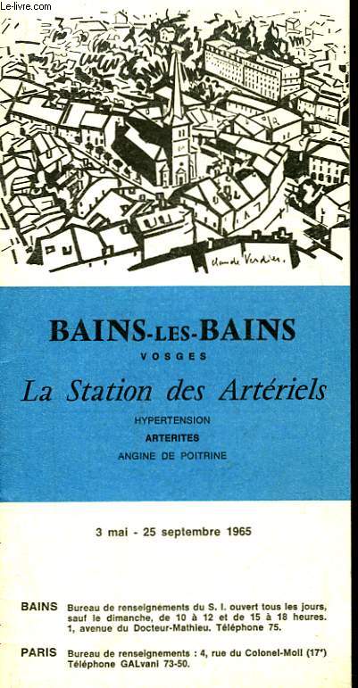 Dpliant de Bains-les-Bains (Vosges). La station des Artriels.