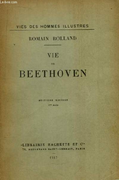 Vie de Beethoven.