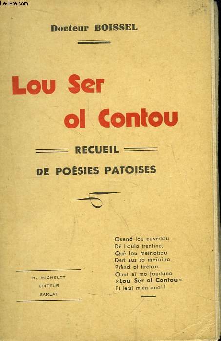 Lou Ser ol Contou. Recueil de posies patoises.