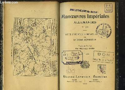 Les Manoeuvres Impriales Allemandes en 1911. Suite d'Articles adresss au Times.