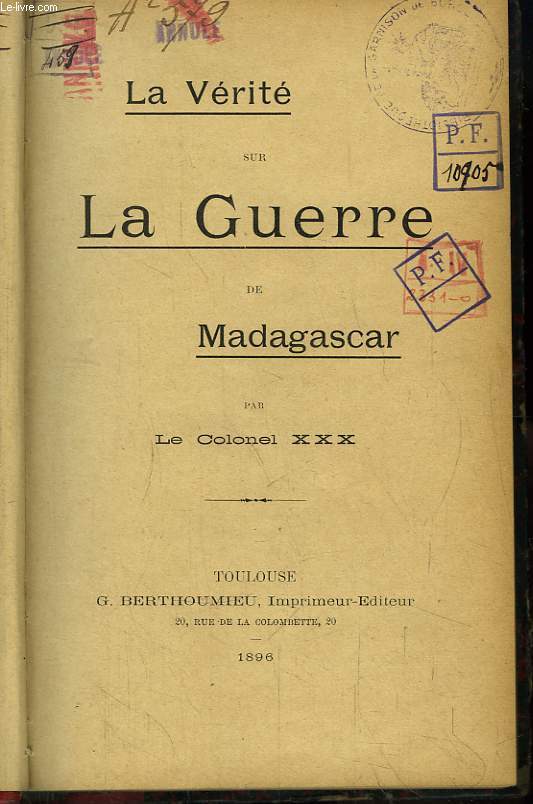 La Vrit sur la Guerre de Madagascar