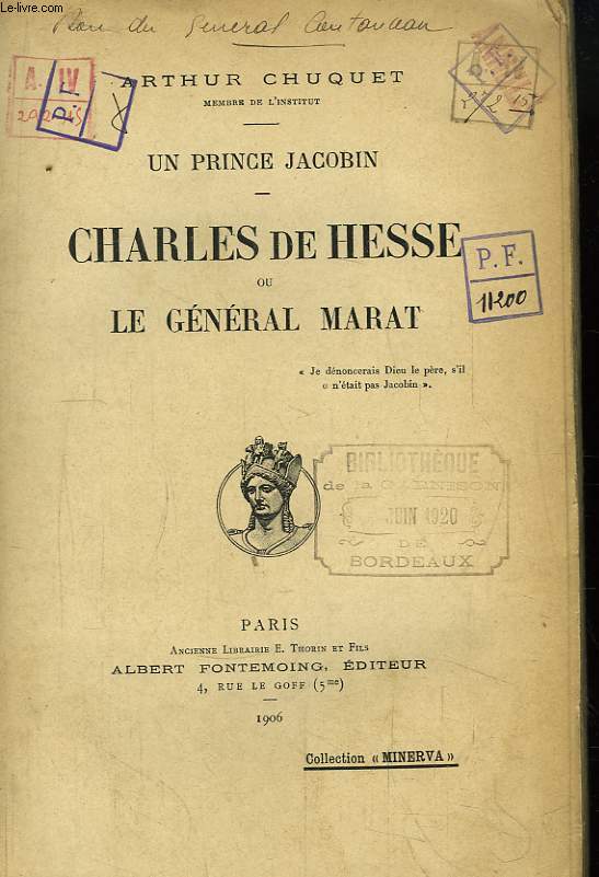 Un Prince Jacobin. Charles De Hesse ou le Gnral Marat.