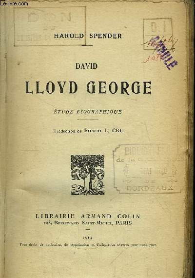 David Lloyd George. Etude biographique.