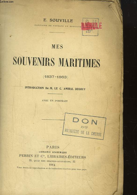 Mes Souvenirs Maritimes 1837 - 1863