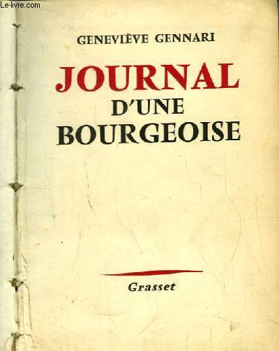 Journal d'une Bourgeoise. Roman