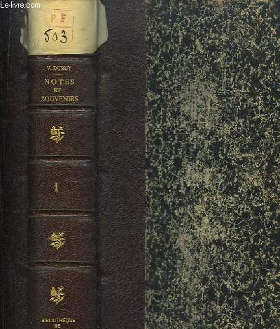 Notes et Souvenirs 1811 - 1894. TOME 1er