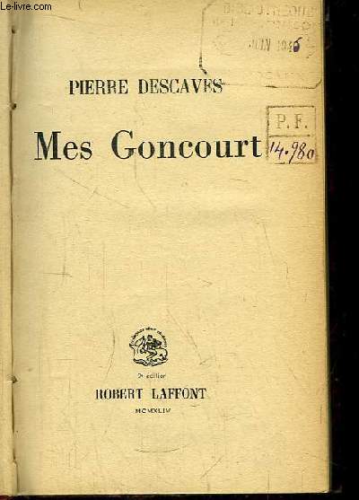 Mes Goncourt.
