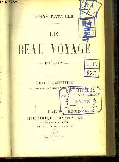 Le Beau Voyage. Posies.