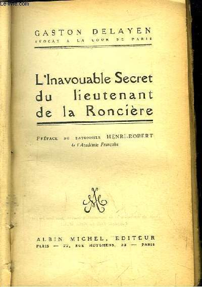 L'Inavouable Secret du lieutenant de la Roncire.