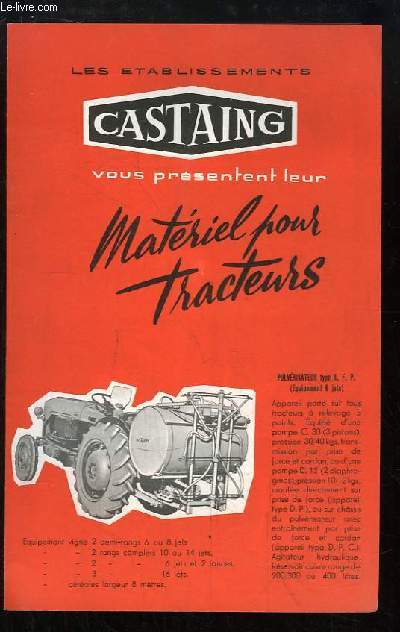 Brochure de prsentation de Matriel pour Tracteurs, des Etablissements Castaing