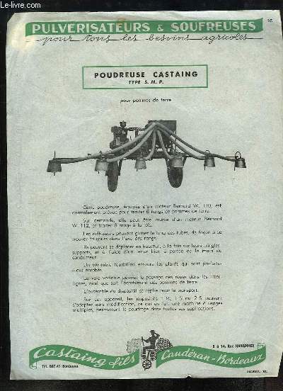 1 brochure publicitaire de la Poudreuse CASTAING, Type S.M.P.