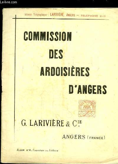 Commission des Ardoisires d'Anger. Album N4.