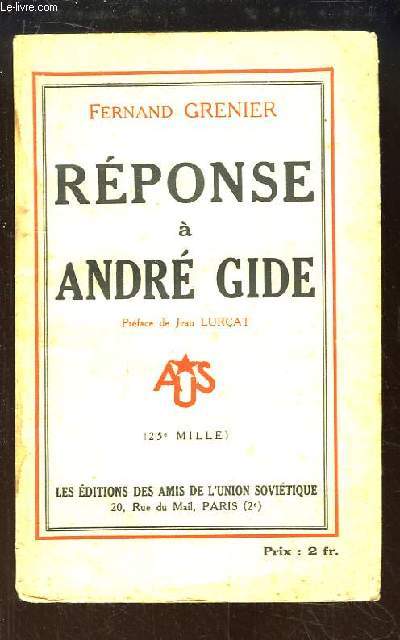 Rponse  Andr Gide.
