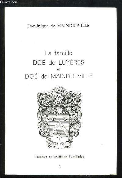 La famille Do de Luyres et Do de Maindreville. Histoire et Tradition Familiales N6