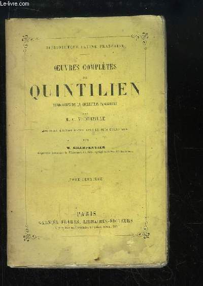 Oeuvres Compltes de Quintilien. TOME 2