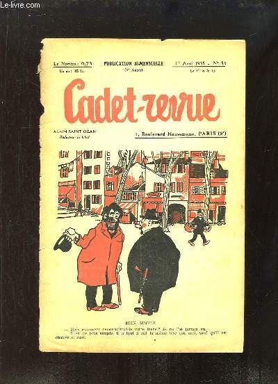 Cadet-Revue N55 - 3me anne : Bien simple - Chiens sauveteurs, par MANSUIS - Carme - S.M. le Boeuf Gras  Paris ...