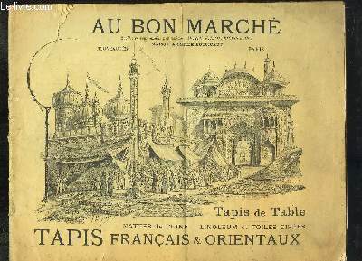 Catalogue de Tapis Franais & Orientaux, Tapis de Table, Nattes de Chine, Linolum et Toiles Cires ...