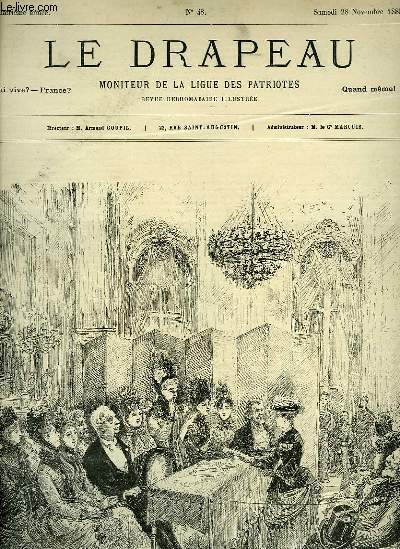 Le Drapeau N48, 4me anne : Association des Dames Franaises, Distribution des Rcompenses - 12e Chasseurs, dessin de Edouard DETAILLE