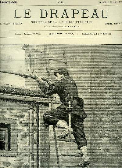 Le Drapeau N41, 4me anne : Octobre 1870,  Bagneux, dessin de BOGAERT - Les Elections dans les campagnes, dessin de KAUFFMANN.