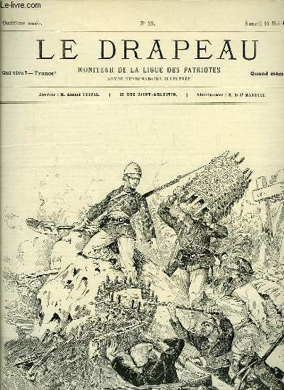 Le Drapeau N20, 4me anne : A Tuyen-Quan, le Sergent Bobillot, commandant le Gnie, dessin de L. SERGENT - L'Estafette, dessin de Gabriel DENEUX