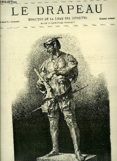 Le Drapeau N35, 4me anne : Prix offert par les Tirailleurs Belges aux Tireurs Franais - Gloire  Courbet, dessin de L. SERGENT.