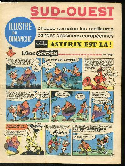 Sud-Ouest illustr du Dimanche N3 : Astrix, le Gaulois, Michel Vaillant, Lucky Luke, Achille Talon ...