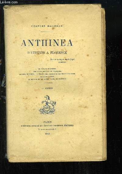 Anthinea. D'Athnes  Florence.