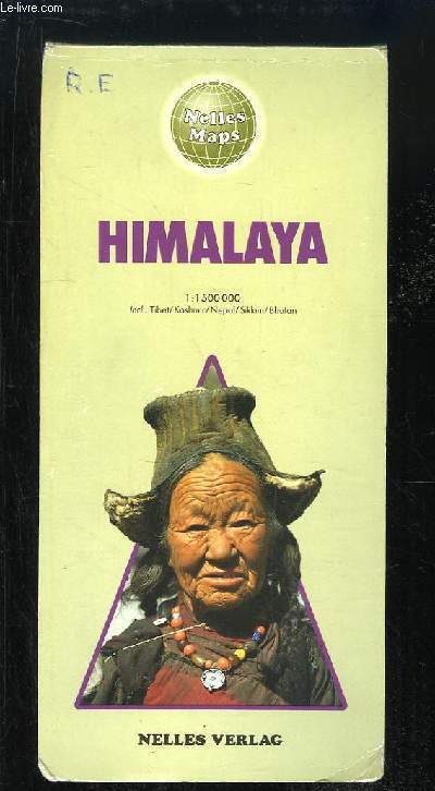 Carte dpliante de l'Himalaya. Tibet, Kashmir, Nepal, Sikkim, Bhutan. Nelles Maps