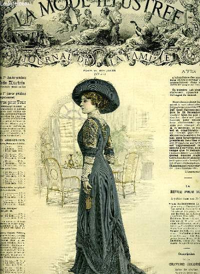 La Mode Illustre, Journal de la Famille N52 - 50e anne : Robe de visites, de Laferrire.